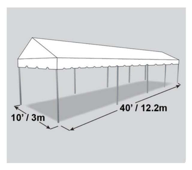 TENT 10X40 FRAME WHITE Rentals New Orleans LA, Where to Rent TENT 10X40